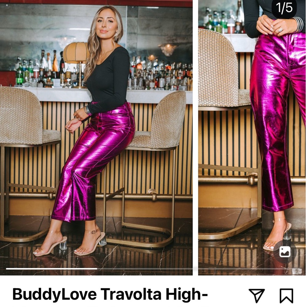 Buddy Love Pink Ankle Cropped Pants